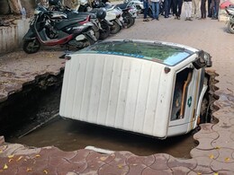 Video: Tanker Swallowed By Road That Caved Within Seconds In Pune