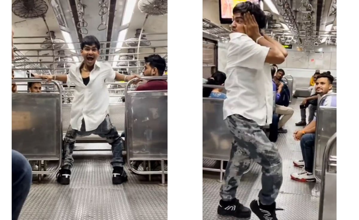Boy suddenly got up and started dancing in Mumbai local, people started screaming after seeing this