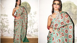 Triptii Dimri's Retro Floral <i>Saree</i> And Neckerchief Was A Fabulously Served Time Capsule