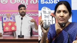 Congress Leader's Shoe Reply To BRS Leader's Saree Jab At Defector MLAs