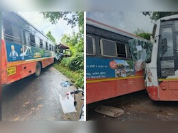 Sindhudurg Accident : गणेशभक्तांच्या बसला अपघात, दोन एसटी बसची समोरासमोर धडक