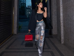 Rashmika Mandanna Brought Power Dressing With An Edge In Silver Distressed Jeans And A Corset Rashmika Mandanna Brought Power Dressing With An Edge In Silver Distressed Jeans And A Corset