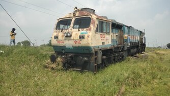 Train Engine Spotted In Field After Derailment In Bihar's Gaya