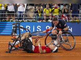 Watch: Japan Star Celebrates Tennis Gold By Spinning Wheelchair, But Wheel Comes Off
