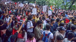 Protesting Bengal Doctors At Secretariat For Meeting With Officials
