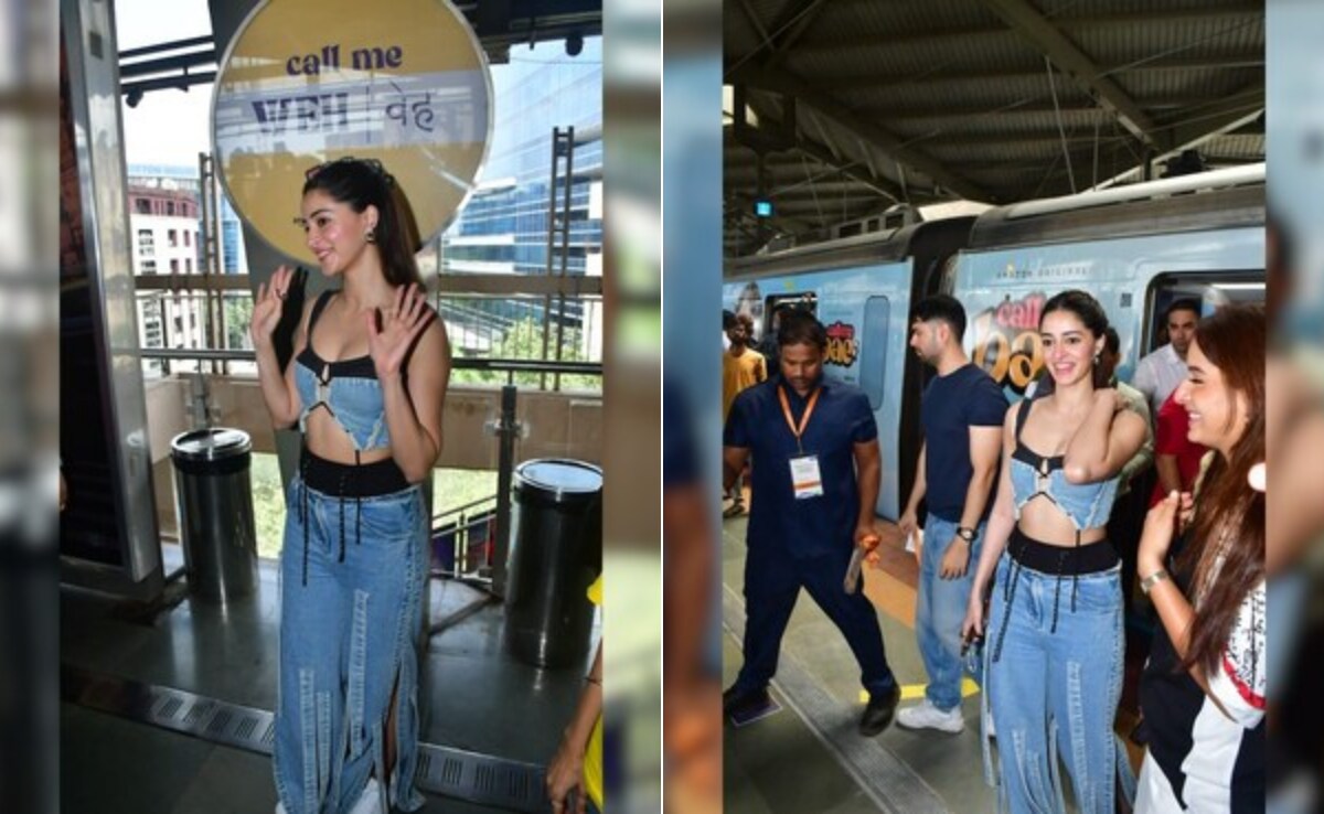 Ananya Panday Answered The Work Call In A Mumbai Metro. See Pics