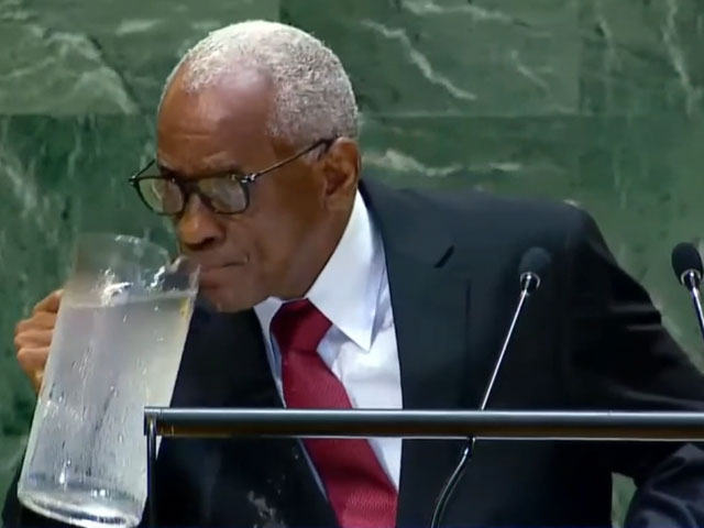 Haiti's President Spills Water Over Himself During UN Speech, Video Viral