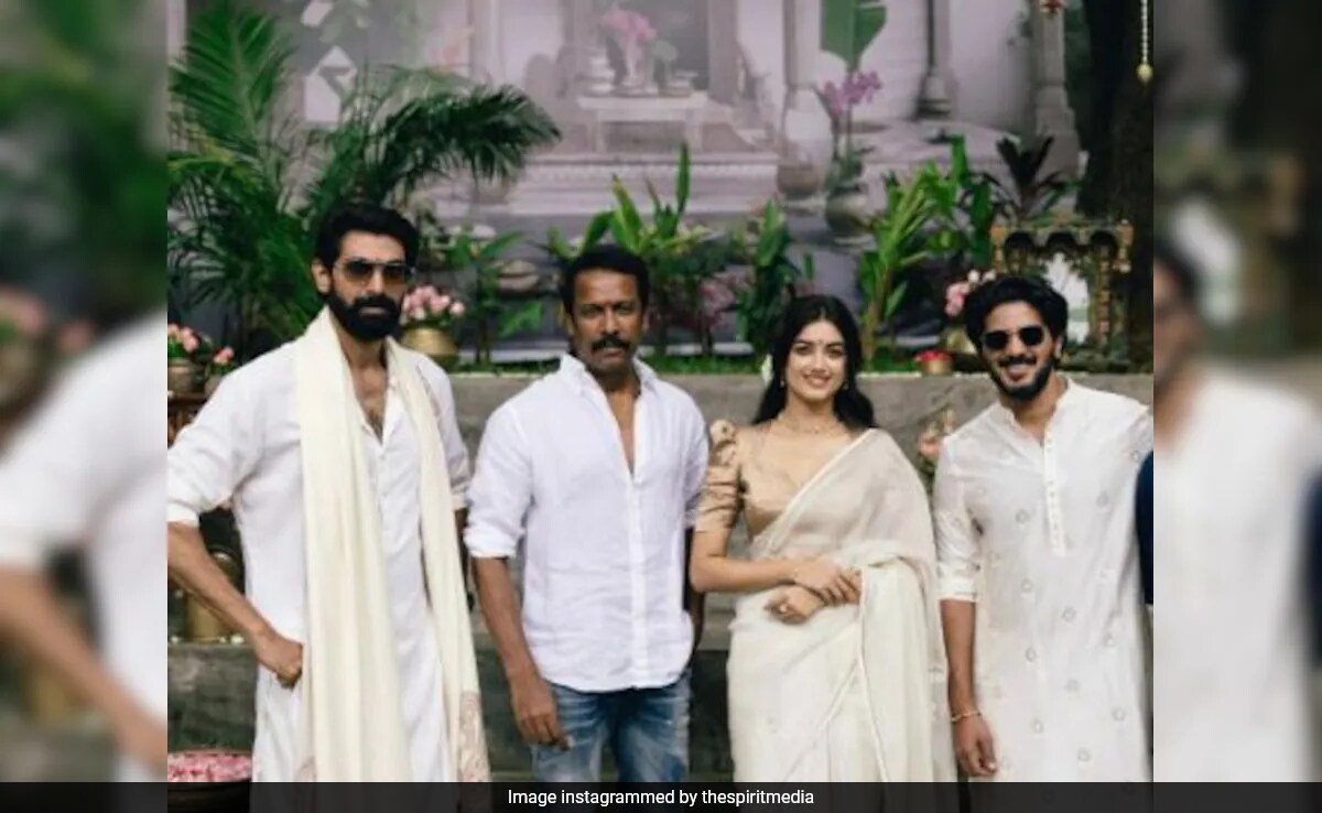 <i>Kaantha</i>: Rana Daggubati And Dulquer Salmaan's Film Goes On Floors, See Pics From <i>Muhurat</i> Ceremony