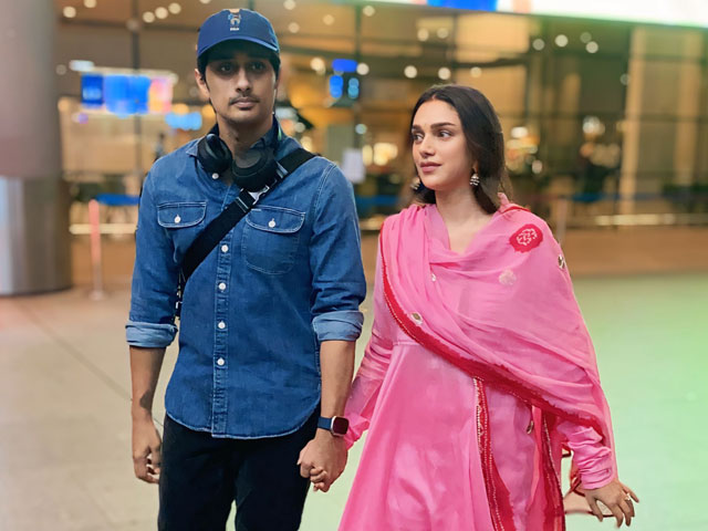 "<i>Mithai Nehi Laye</i>": Paps To Newlyweds Aditi Rao Hydari And Siddharth