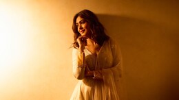 Mrunal Thakur Exudes Elegance In A White <i>Anarkali</i> Suit