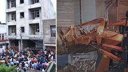 महीनों से हो रहा था अवैध निर्माण, दिन में पानी टंकी में गोवंश मिलने से मचा हंगामा, शाम में निगम ने चलाया बुलडोजर