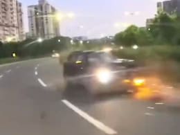 Gurugram Accident On Camera: Car On Wrong Side Hits Biker, He Dies Gurugram Accident On Camera: Car On Wrong Side Hits Biker, He Dies