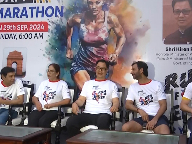 World Heart Day 2024: Union Minister Kiren Rijiju Participates In Marathon With Heart Patients