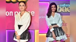 Radhika Madan And Karishma Tanna Both Wore The Very Same White Shirt Dress And Fringe Skirt