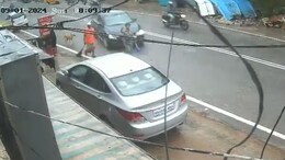On CCTV, Speeding Car Rams Pedestrian In Hyderabad