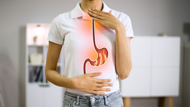 Chronic inflammation leads to increased production of stomach acid