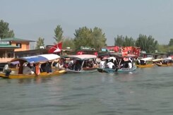 Omar Abdullah Leads Shikara Rally At Dal Lake Ahead Of 2nd Phase Of J&K Polls Omar Abdullah Leads Shikara Rally At Dal Lake Ahead Of 2nd Phase Of J&K Polls