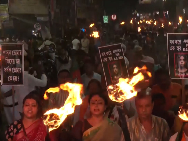 BJP Holds Massive Protest Over Rape-Murder Of Trainee Doctor