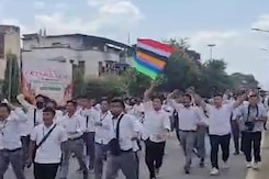 Protest In Manipur Over Drone Attacks: Students Pelt Stones, Cops Fire Tear Gas Protest In Manipur Over Drone Attacks: Students Pelt Stones, Cops Fire Tear Gas