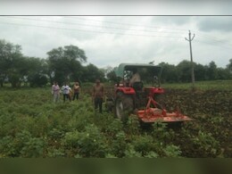 नऊ एकरावरील उभ्या पीकावर शेतकऱ्यानं फिरवला रोटाव्हेटर, म्हणाला मी तर... नऊ एकरावरील उभ्या पीकावर शेतकऱ्यानं फिरवला रोटाव्हेटर, म्हणाला मी तर...