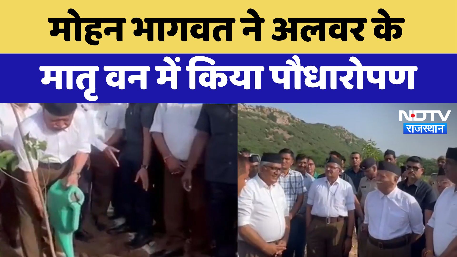 मोहन भागवत ने अलवर के मातृ वन में किया पौधारोपण