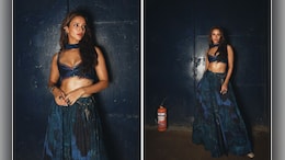 The Festive Season Is Here And So Is Triptii Dimri In A Beautiful Printed Blue <i>Lehenga</i>