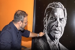 Mumbai Artist To Auction Diamond-Studded Portrait Of Ratan Tata For Charity Mumbai Artist To Auction Diamond-Studded Portrait Of Ratan Tata For Charity