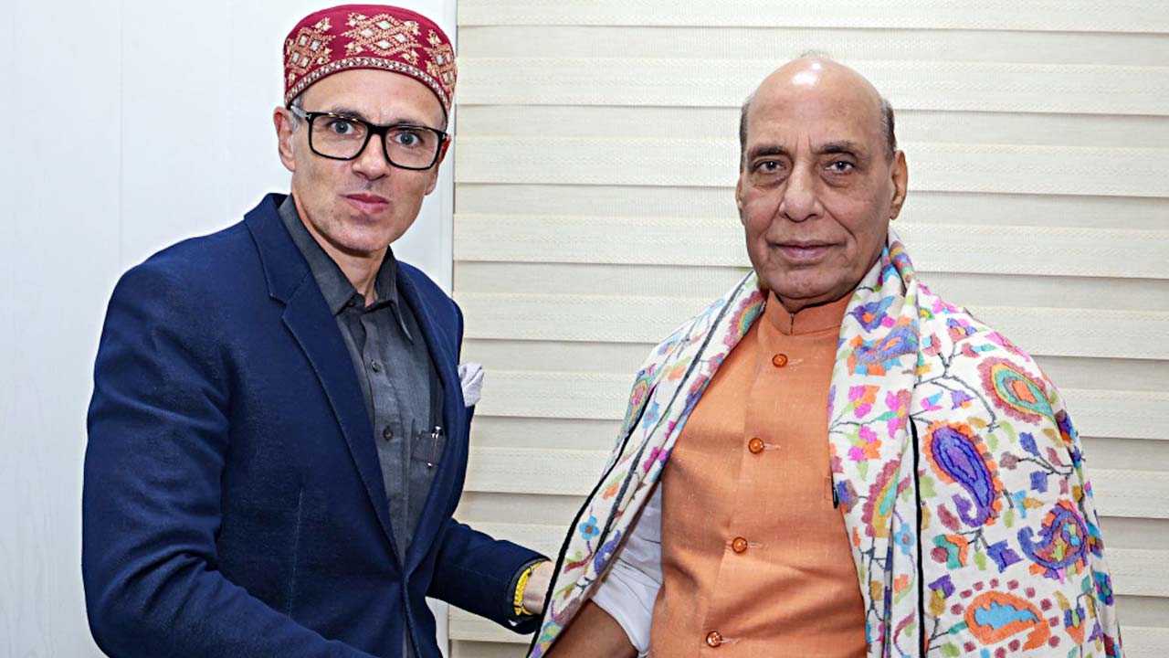 J&K Chief Minister Omar Abdullah Meets Rajnath Singh In Delhi