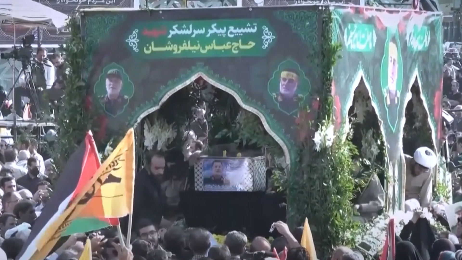 Funeral Of Iranian Revolutionary Guard General Draws Large Crowd