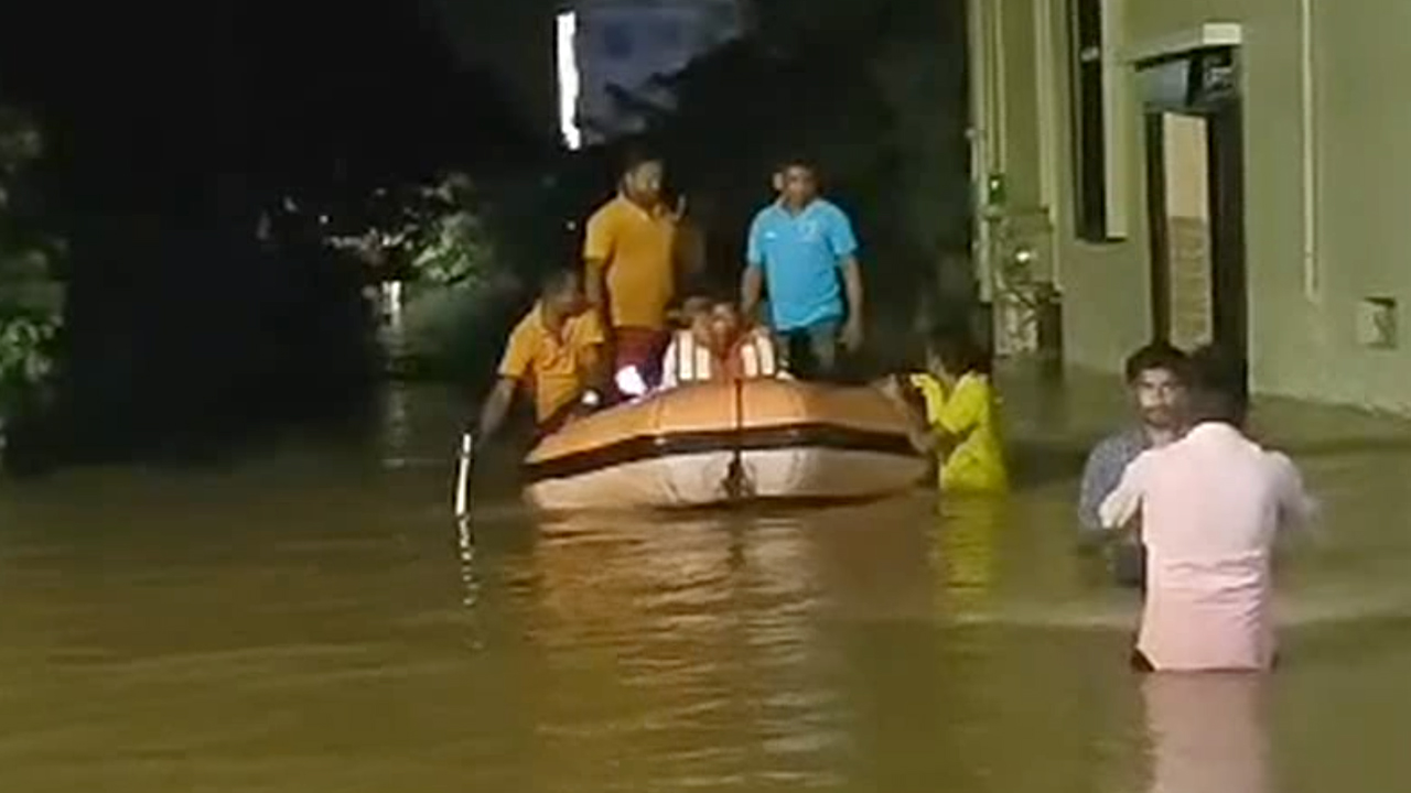 Cyclone Dana: Fire Service Team Rescue People Stranded In Floodwaters In Odisha
