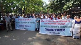 Residents In Guwahati Protest Against Cutting Of Trees To Construct Flyover