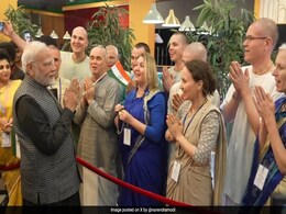 PM Modi Welcomed With 'Krishna Bhajan', Sanskrit Song Upon Arrival In Kazan PM Modi Welcomed With 'Krishna Bhajan', Sanskrit Song Upon Arrival In Kazan