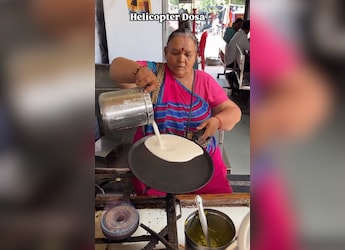 Watch: Viral Video Of Woman's Helicopter Dosa Gets Over 79 Million Views Watch: Viral Video Of Woman's Helicopter Dosa Gets Over 79 Million Views