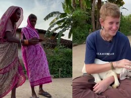 Heartwarming Interaction Between Foreigner And Local Woman In Madhya Pradesh Village Goes Viral