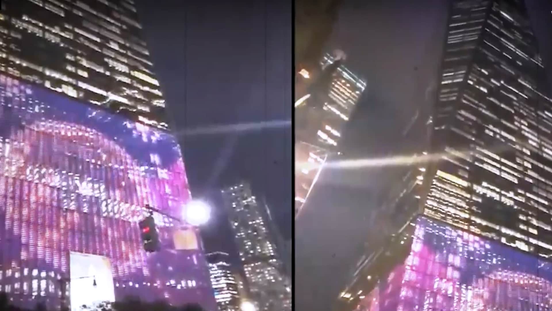 New York's World Trade Center Lit Up For Diwali