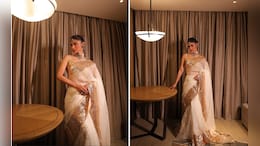 Mouni Roy's Display Of Festive Charm Was Elegantly Served In A White And Golden <i>Saree</i>