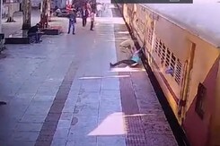 Cop Saves Life Of Man Who Fell While Boarding Moving Train At Gujarat Station