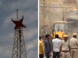 जैसलमेर में नगर परिषद ने मकान पर चलाया बुलडोजर, जमकर हुआ हंगामा, टावर पर चढ़ा युवक