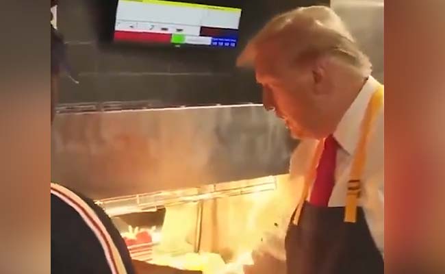 Donald Trump Makes Fries At McDonald's, Then A Jibe At Kamala Harris