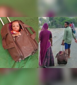 Rajasthan: बच्चे को ट्रॉली बैग में रखकर 118 किमी की पदयात्रा पर निकला  दंपति, 12 साल बाद मन्नत पूरी | Rajasthan Bhilwara couple child in a trolly  bag keeping piligrimage joganiya mata temple