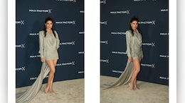 Priyanka Chopra Sparkled Her Way Through Mumbai In An Olive Mini Dress With A Flowing Train