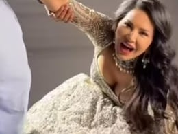 सनी लियोनी ने पहना लहंगा, ऐसी फंसी कि उठना भी हुआ मुश्किल, फनी वीडियो वायरल