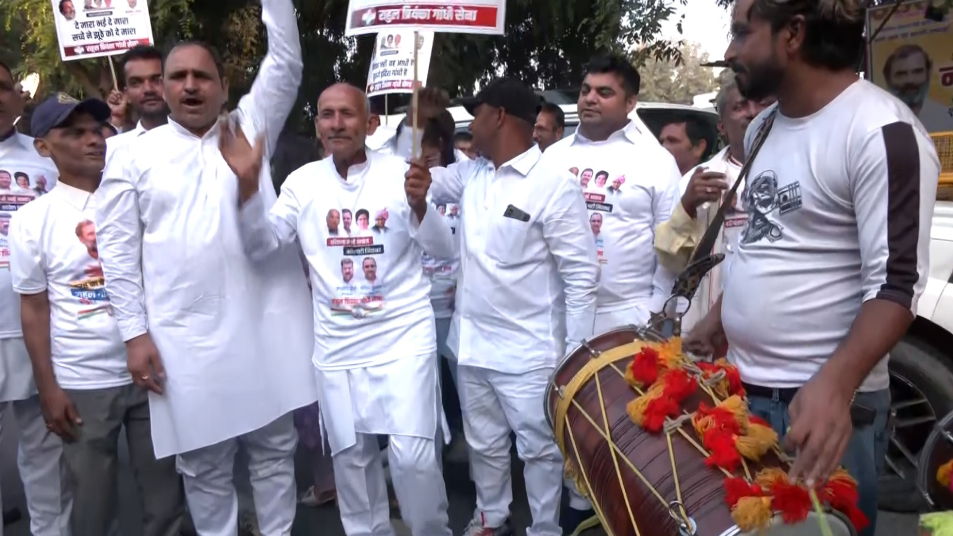 Watch: Celebrations Outside Congress HQ Before Counting Begins In J&K, Haryana