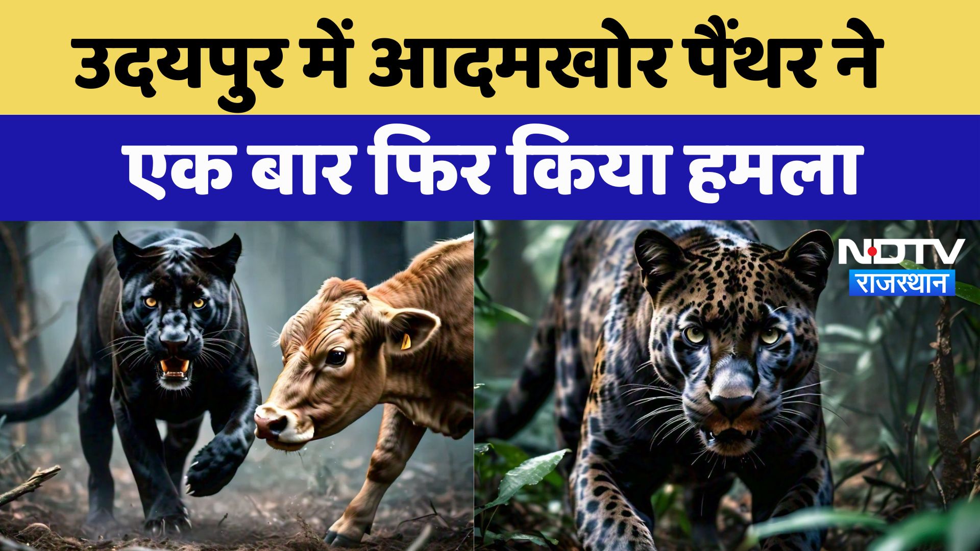 Udaipur Panther Attack: उदयपुर में आदमखोर पैंथर ने एक बार फिर किया हमला | Latest News