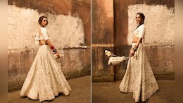 Triptii Dimri's Boho White <i>Lehenga</i> Is A Minimal Twist To The Traditional Garba Night Style