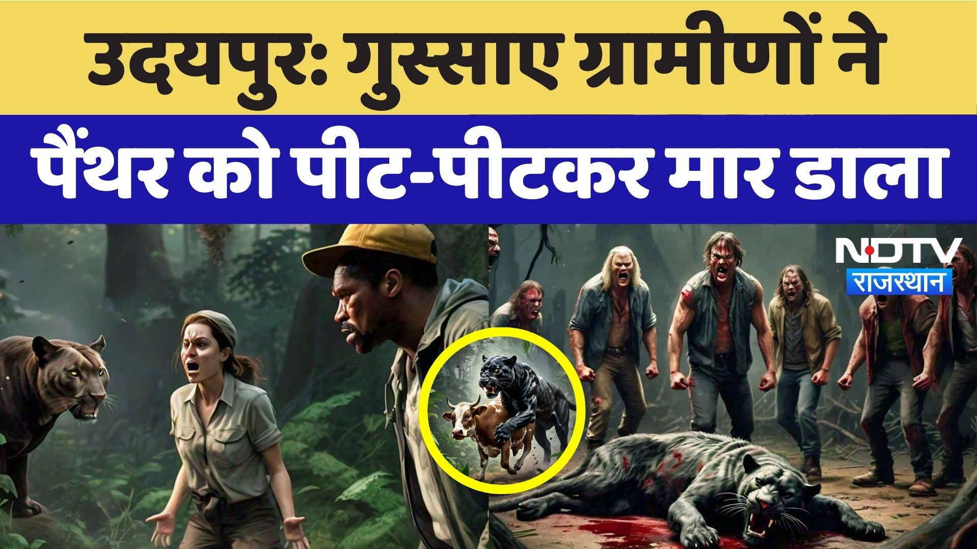 Udaipur में फिर एक बार Panther ने किया हमला, गुस्साए लोगों ने पैंथर को पीट-पीटकर मार डाला