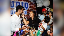 Neha Dhupia, Angad Bedi Host A Spider-Man Theme Party For Son Guriq's Third Birthday