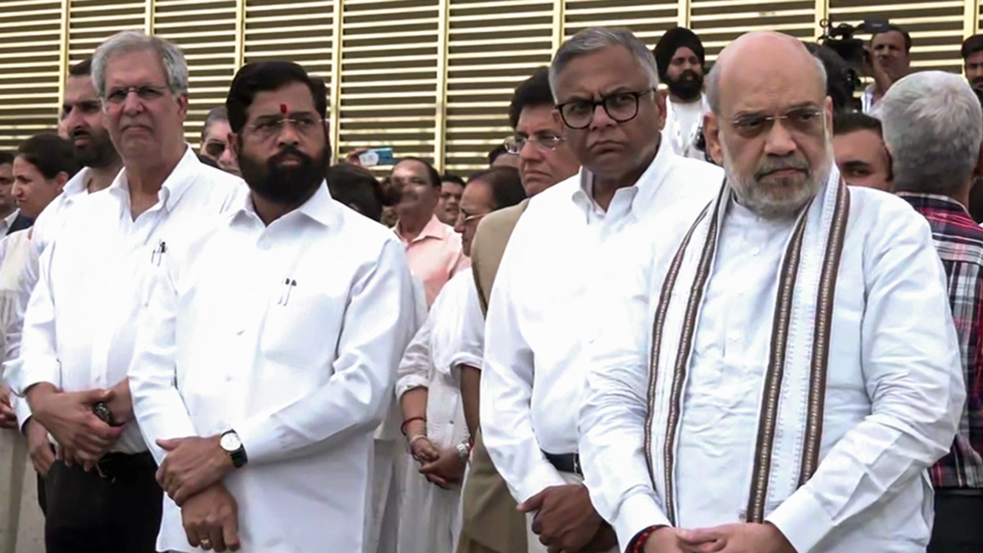 Amit Shah, Piyush Goyal, Shinde Pay Last Respect To Ratan Tata