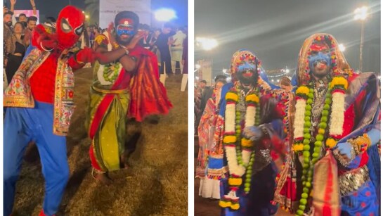 पुष्पराज और स्पाइडरमैन ने नवरात्रि सेलिब्रेशन में मिलकर किया ऐसा गरबा, देख लोगों ने ली जीभर कर मौज, बोले- अभी मजा आएगा ना भिडू