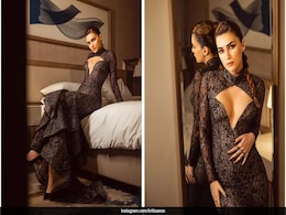Kriti Sanon Turned Into A "Mermaid For A Minute" In A Black Lace Chest Cutout Gown Kriti Sanon Turned Into A "Mermaid For A Minute" In A Black Lace Chest Cutout Gown